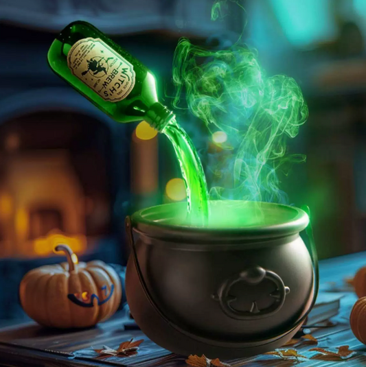 Halloween Magical Witch Cauldron with Light & Fog