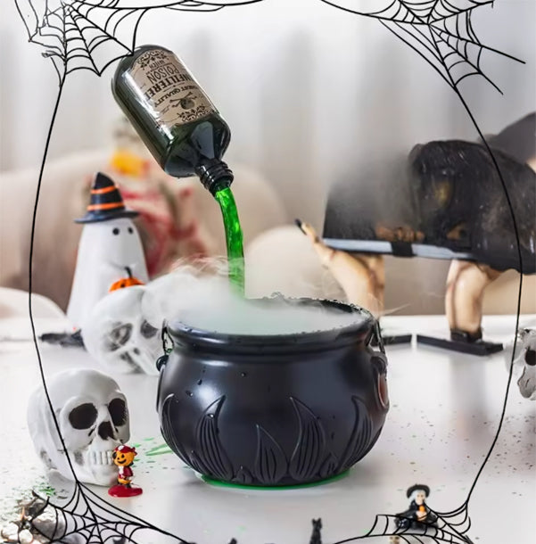 Halloween Magical Witch Cauldron with Light & Fog