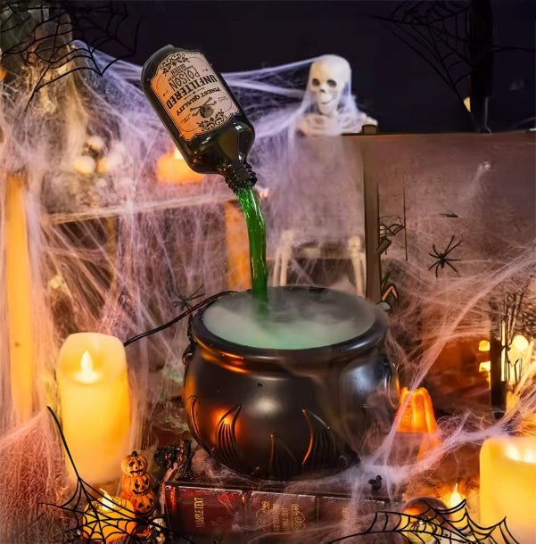Halloween Magical Witch Cauldron with Light & Fog