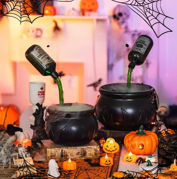 Halloween Magical Witch Cauldron with Light & Fog